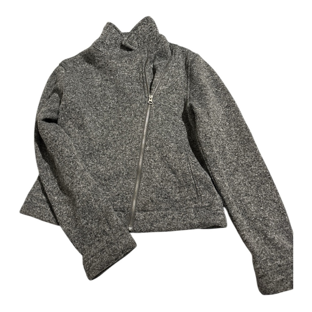 Old Navy Heather Gray Zip-Up Sweater